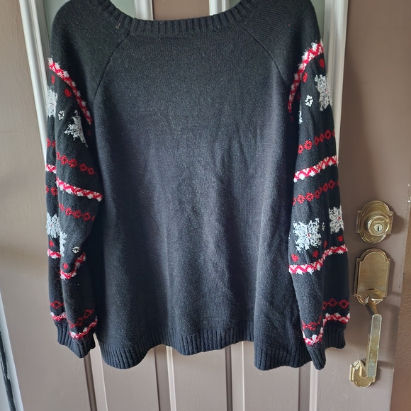 Festive Black Christmas Sweater - Picture 4 of 5